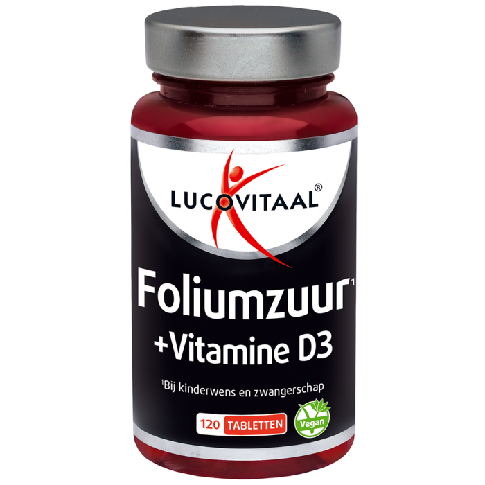 Direct Kort leven vrijwilliger Foliumzuur + Vitamine D3 120 tabletten