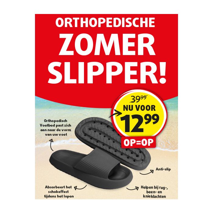 Badslippers met voetbed on sale