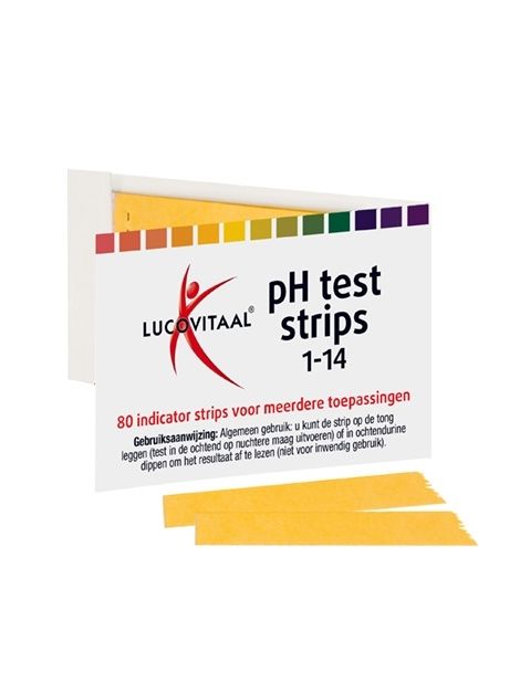 Zuur Base pH test strips Lucovitaal: Krachtig